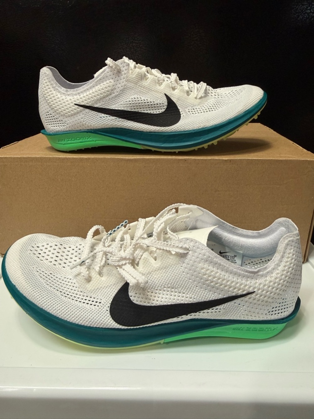 Nike ZoomX Dragonfly 2 Distance Spikes Spruce FD8413-102 Men's Size 5 Electric